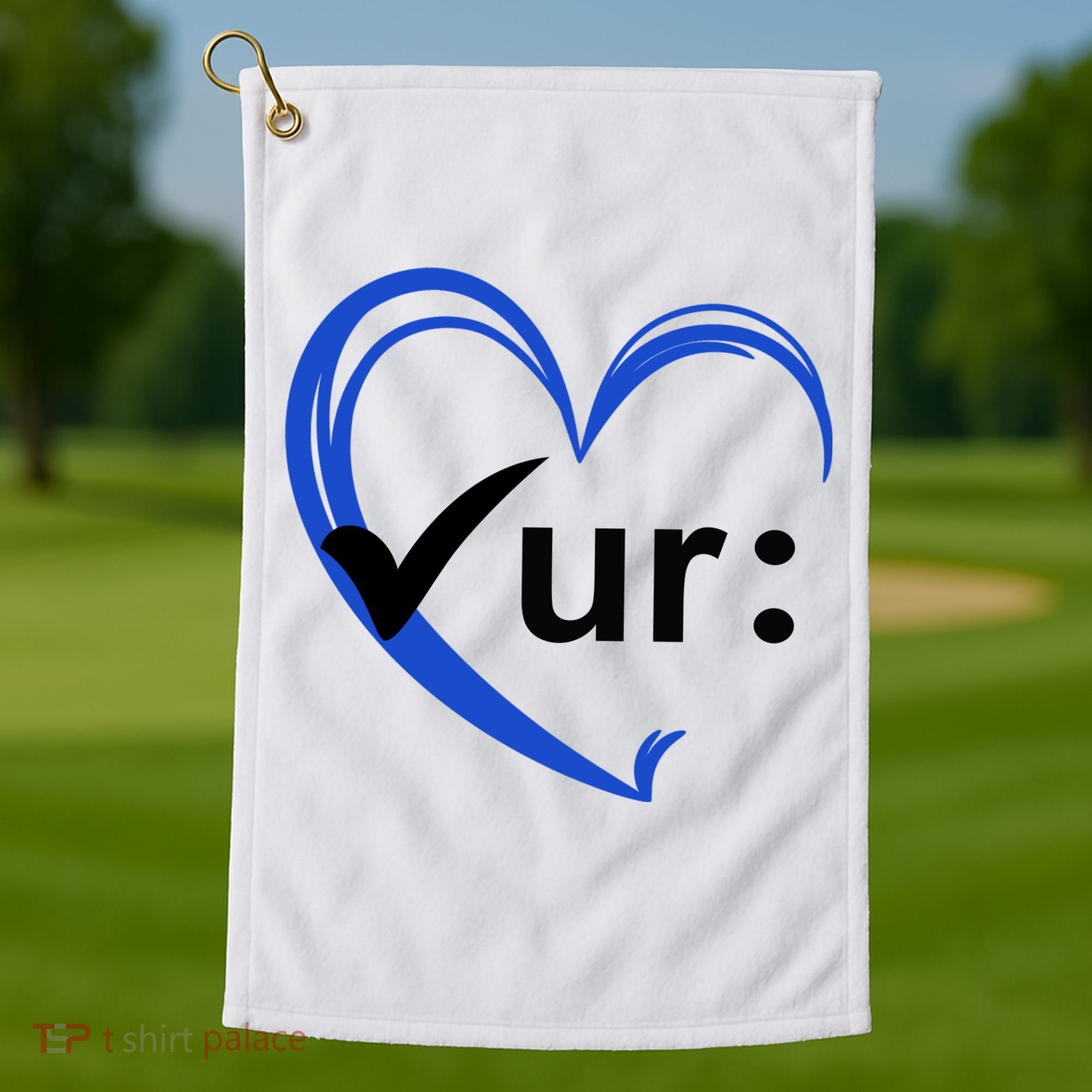 Check Your Colon Cancer Awareness Heart Golf Towel