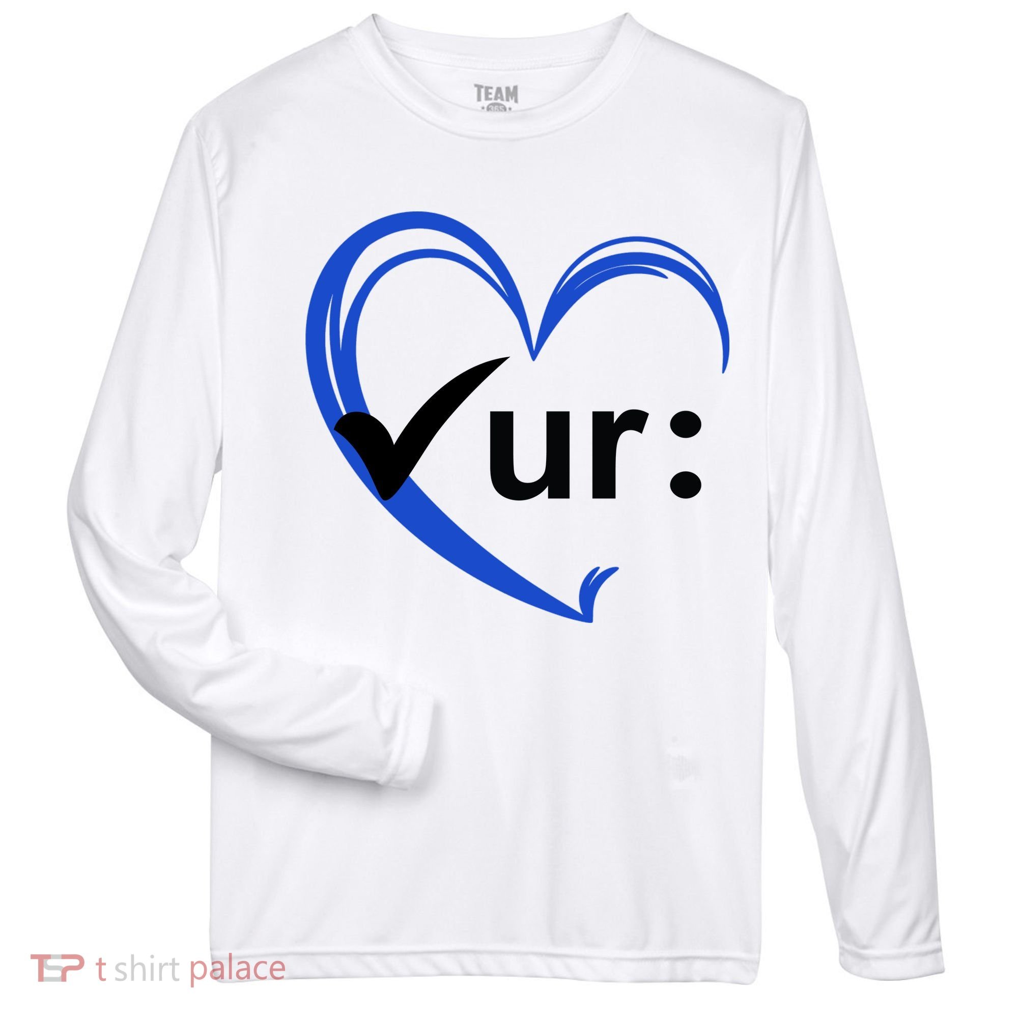 Check Your Colon Cancer Awareness Heart Zone Performance Long-Sleeve T-Shirt