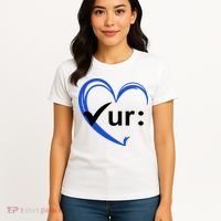 Check Your Colon Cancer Awareness Heart Women's T-Shirt thumb 4