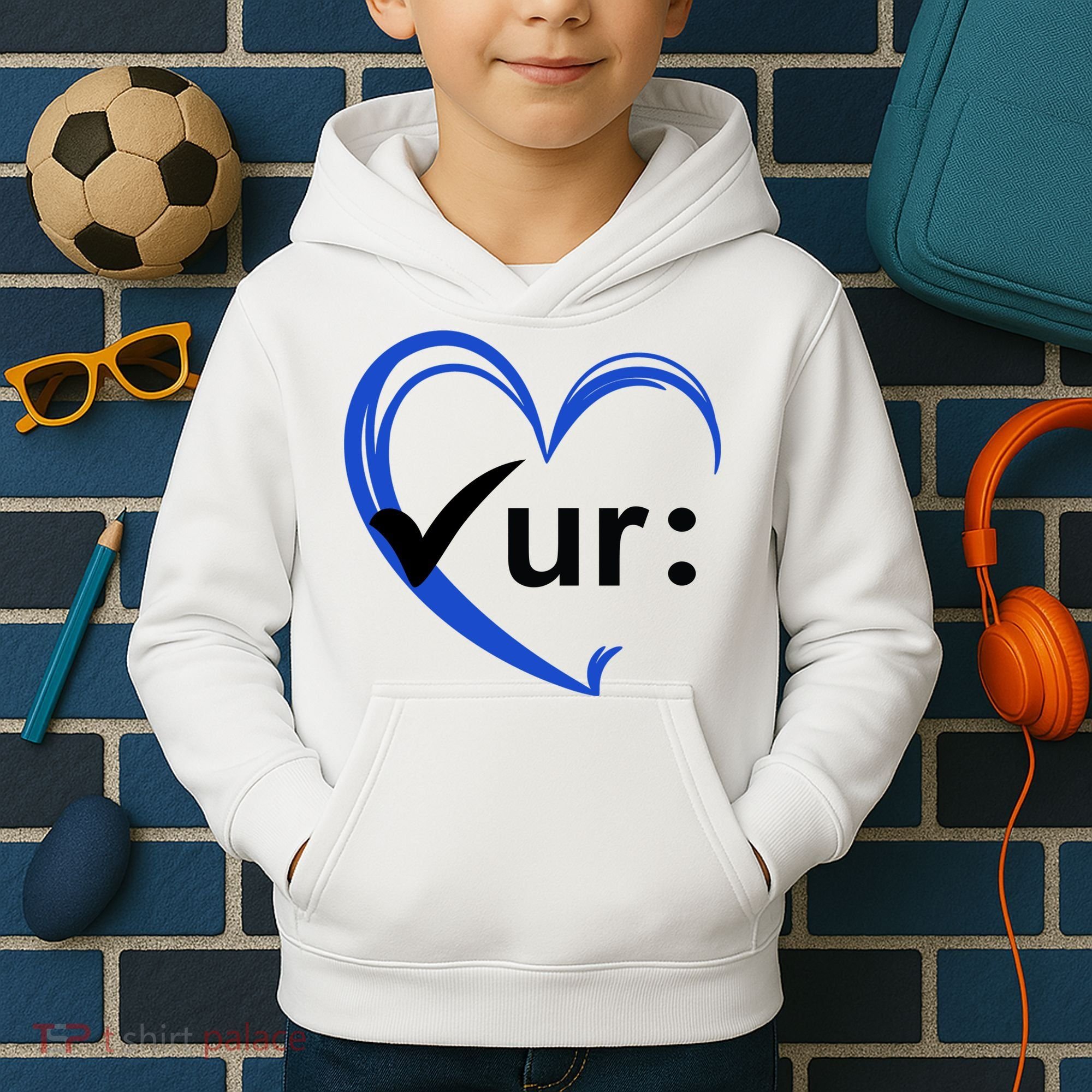 Check Your Colon Cancer Awareness Heart Kids Hoodie