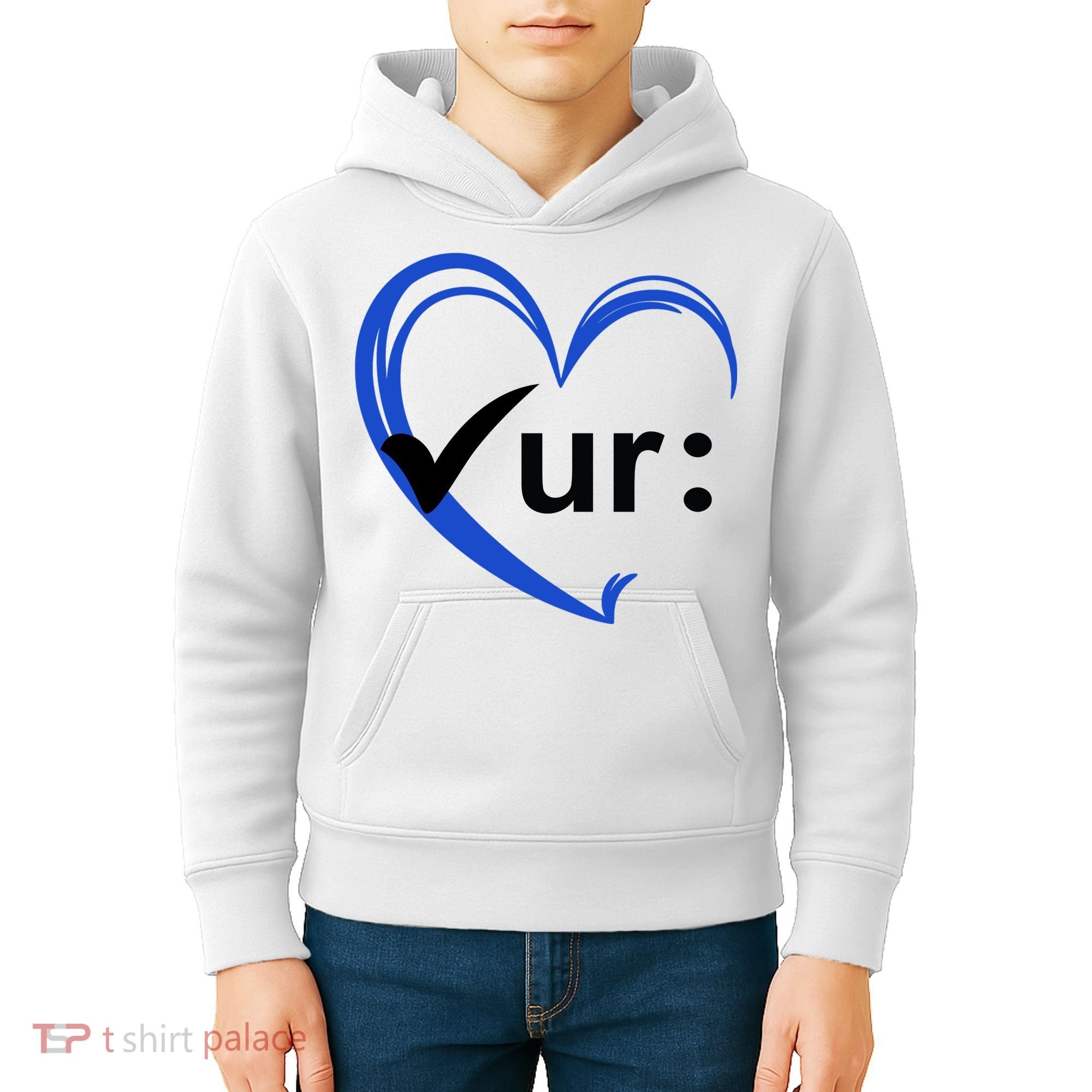 Check Your Colon Cancer Awareness Heart Kids Hoodie
