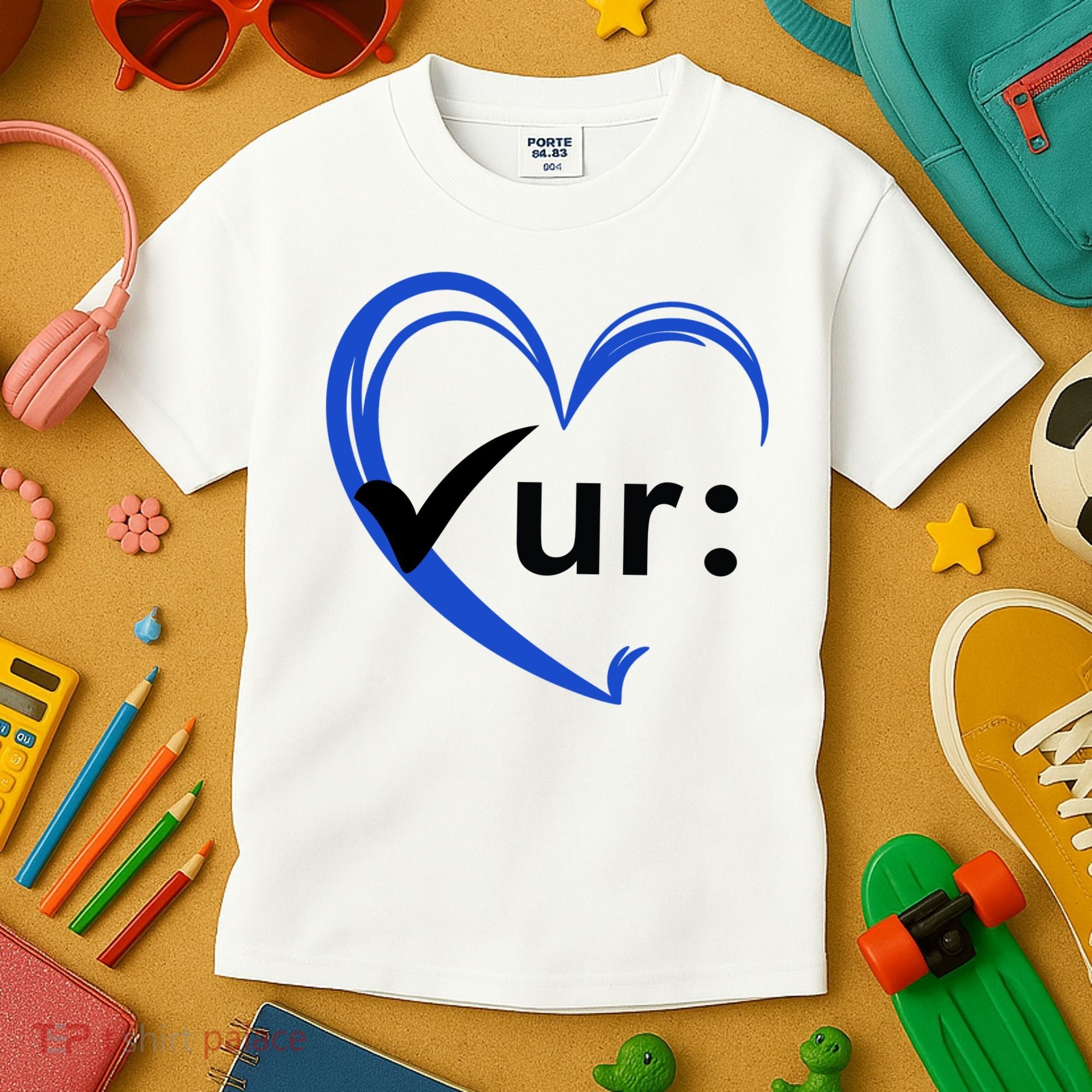 Check Your Colon Cancer Awareness Heart Kids T-Shirt
