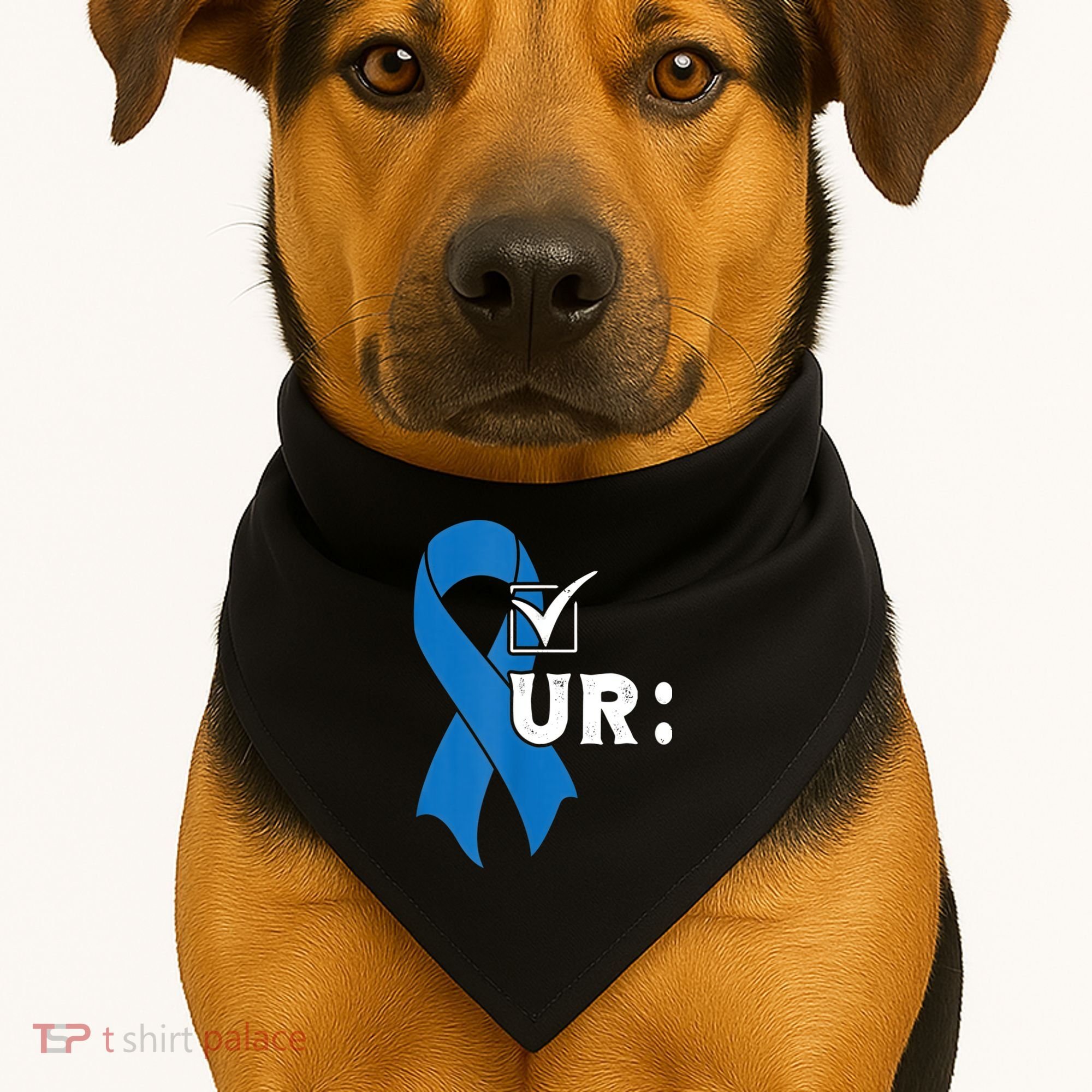 Check Your Colon Colonoscopies Colon Cancer Awareness USA-Made Doggie Bandana