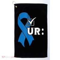 Check Your Colon Colonoscopies Colon Cancer Awareness Golf Towel thumb 0