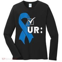 Check Your Colon Colonoscopies Colon Cancer Awareness Women's Long Sleeve Shirt thumb 0