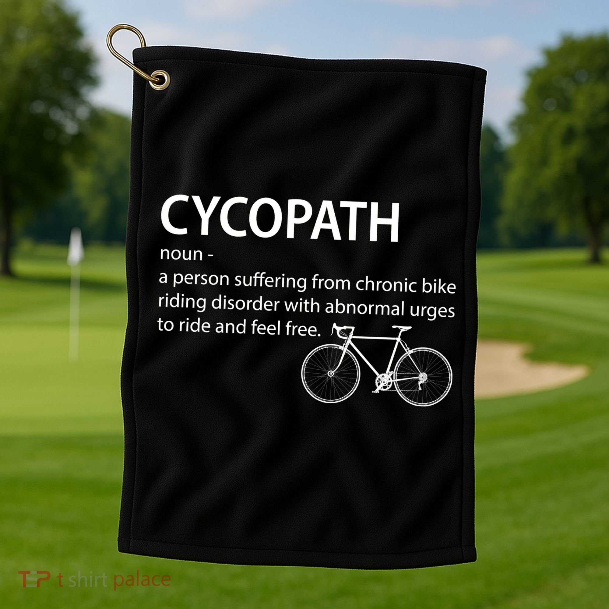 Cycopath Bike Rider Golf Towel