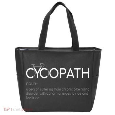 Cycopath Definition Biking Bike Cycling  Tote Bag