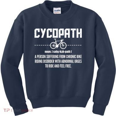 Cycopath Definition Biking Cycling Kids Sweatshirt