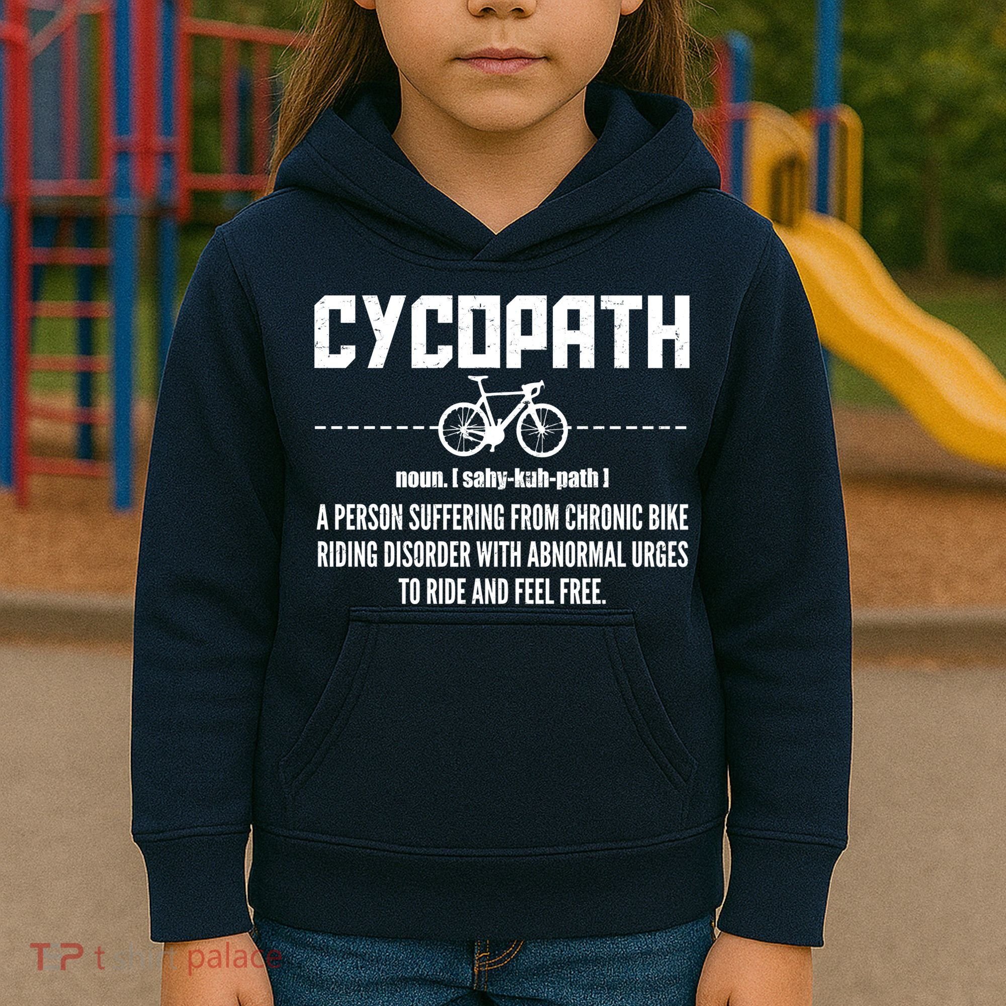 Cycopath Definition Biking Cycling Kids Hoodie