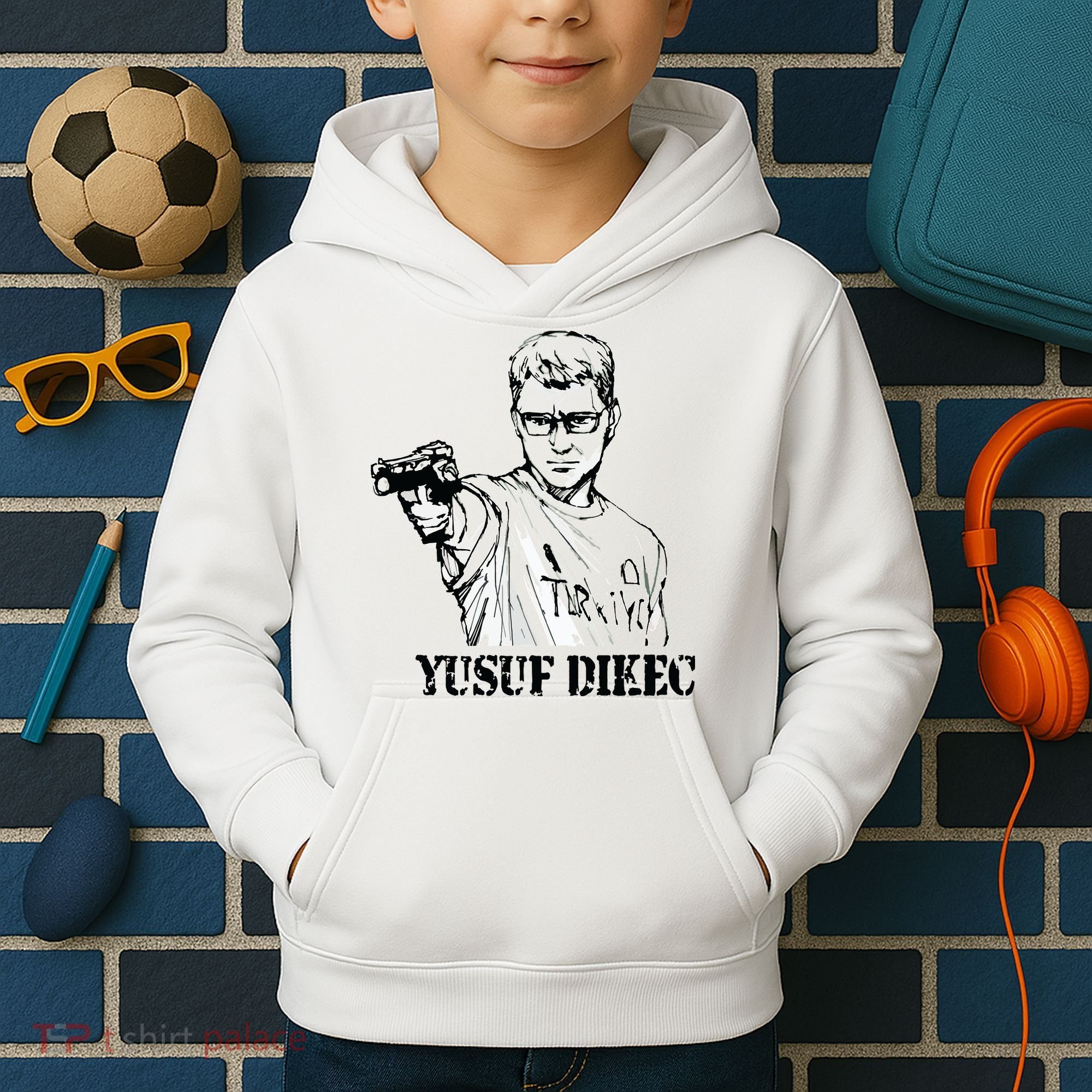 Cool Yusuf Dikec Kids Hoodie
