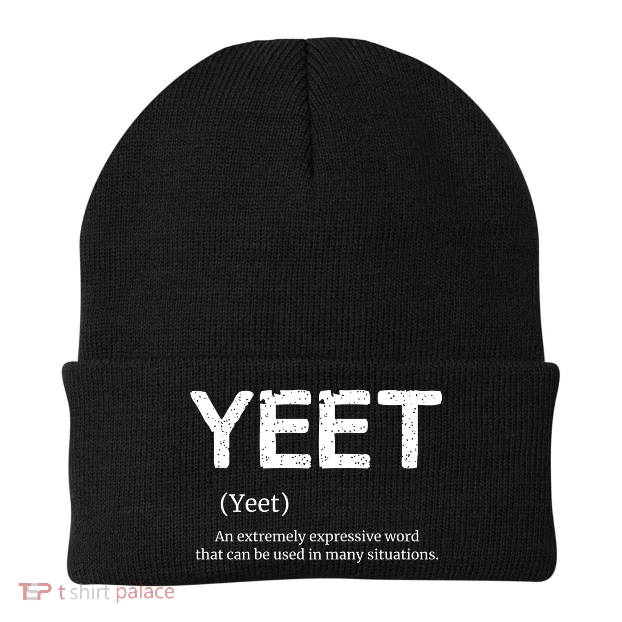 Cool Yeet Definition Meme Slang Boys Girls Teens Kids Funny Gift Beanie