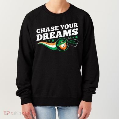 Chase Your Dreams With Whisky Leprechaun Women's Sweatshirt