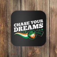 Chase Your Dreams With Whisky Leprechaun Coaster thumb 0