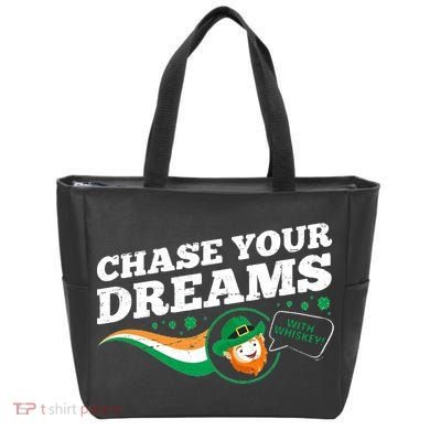 Chase Your Dreams With Whisky Leprechaun Tote Bag