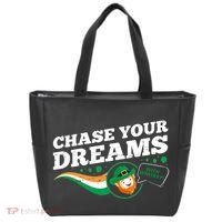 Chase Your Dreams With Whisky Leprechaun Tote Bag thumb 0