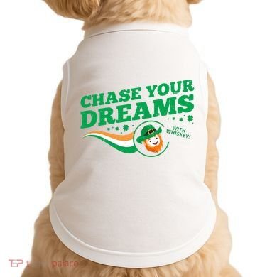 Chase Your Dreams With Whisky Leprechaun Doggie Tank