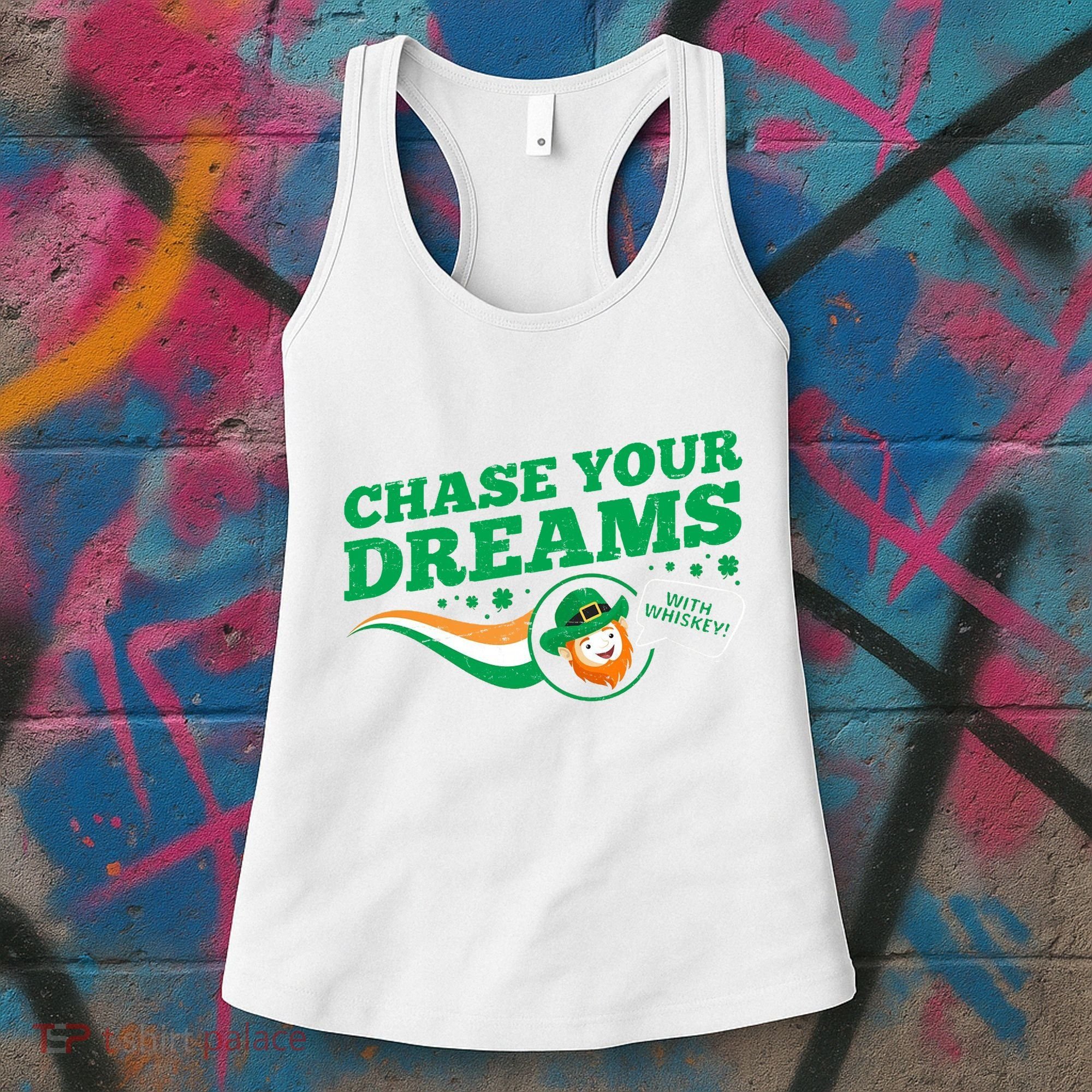 Chase Your Dreams With Whisky Leprechaun Women's Tank Top