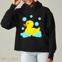 Cute Yellow Duck Duckie Bath Toys Rubber Ducky Ladies Heavyweight Boxy Pullover Hoodie thumb 0