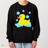 Cute Yellow Duck Duckie Bath Toys Rubber Ducky Women's Sweatshirt thumb 0