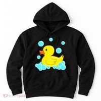 Cute Yellow Duck Duckie Bath Toys Rubber Ducky Hoodie thumb 0