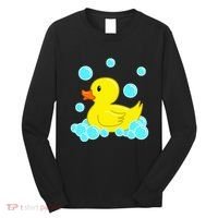 Cute Yellow Duck Duckie Bath Toys Rubber Ducky Long Sleeve Shirt thumb 0