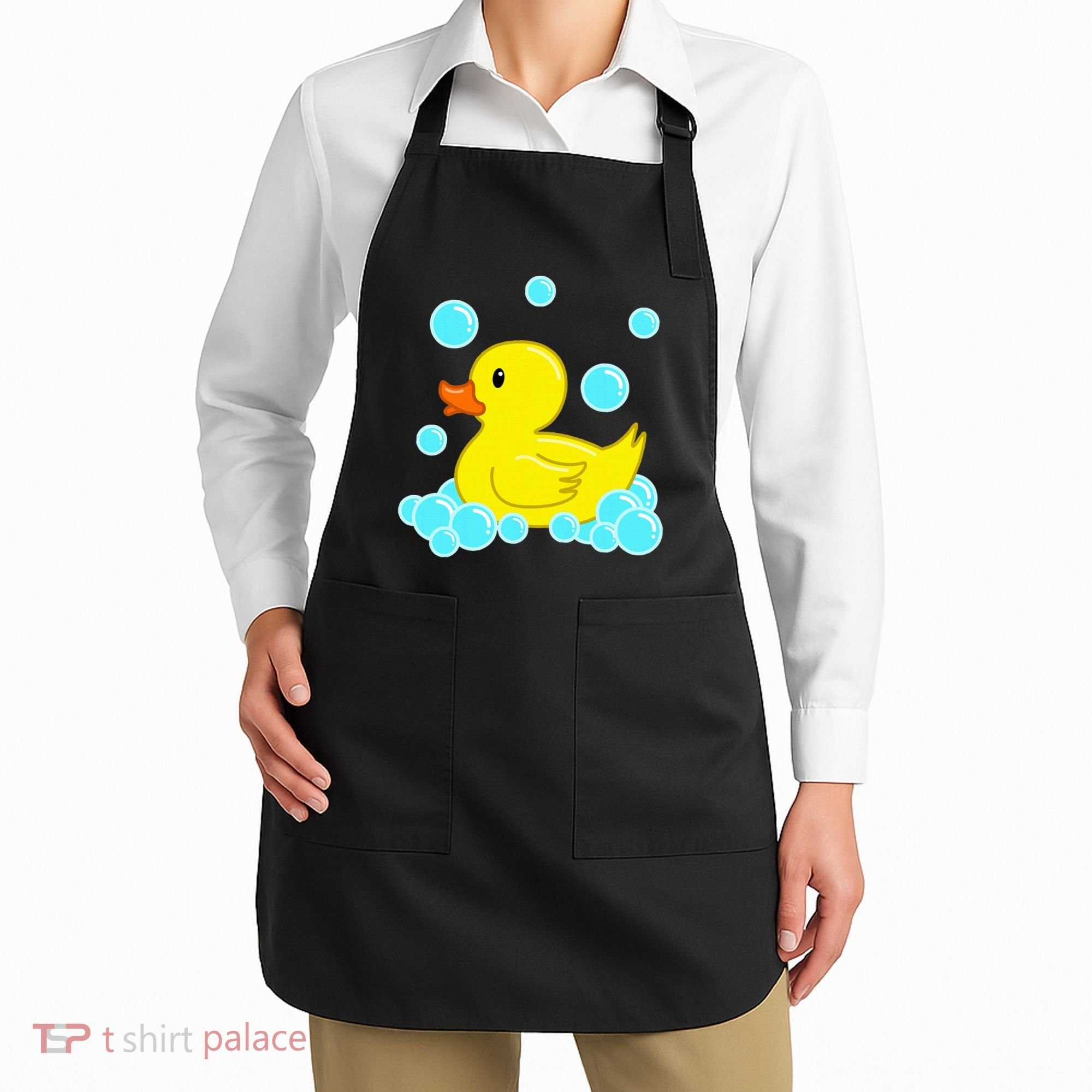 Cute Yellow Duck Duckie Bath Toys Rubber Ducky Apron