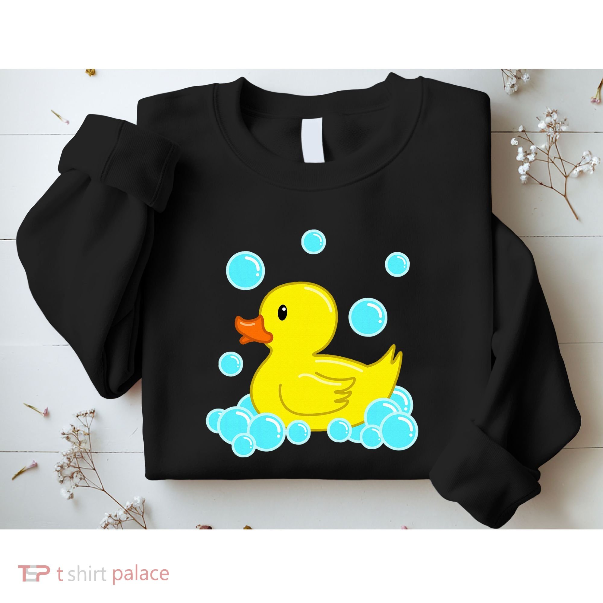 Cute Yellow Duck Duckie Bath Toys Rubber Ducky Sweatshirt