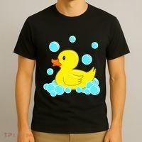Cute Yellow Duck Duckie Bath Toys Rubber Ducky T-Shirt thumb 3