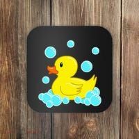 Cute Yellow Duck Duckie Bath Toys Rubber Ducky Coaster thumb 0