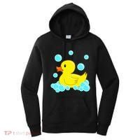 Cute Yellow Duck Duckie Bath Toys Rubber Ducky Women's Hoodie thumb 0