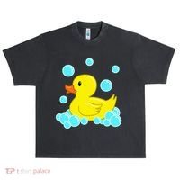 Cute Yellow Duck Duckie Bath Toys Rubber Ducky Urban Oversized Heavyweight T-Shirt thumb 0