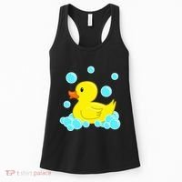 Cute Yellow Duck Duckie Bath Toys Rubber Ducky Women's Tank Top thumb 0