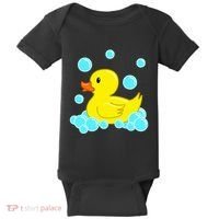 Cute Yellow Duck Duckie Bath Toys Rubber Ducky Baby Bodysuit thumb 0