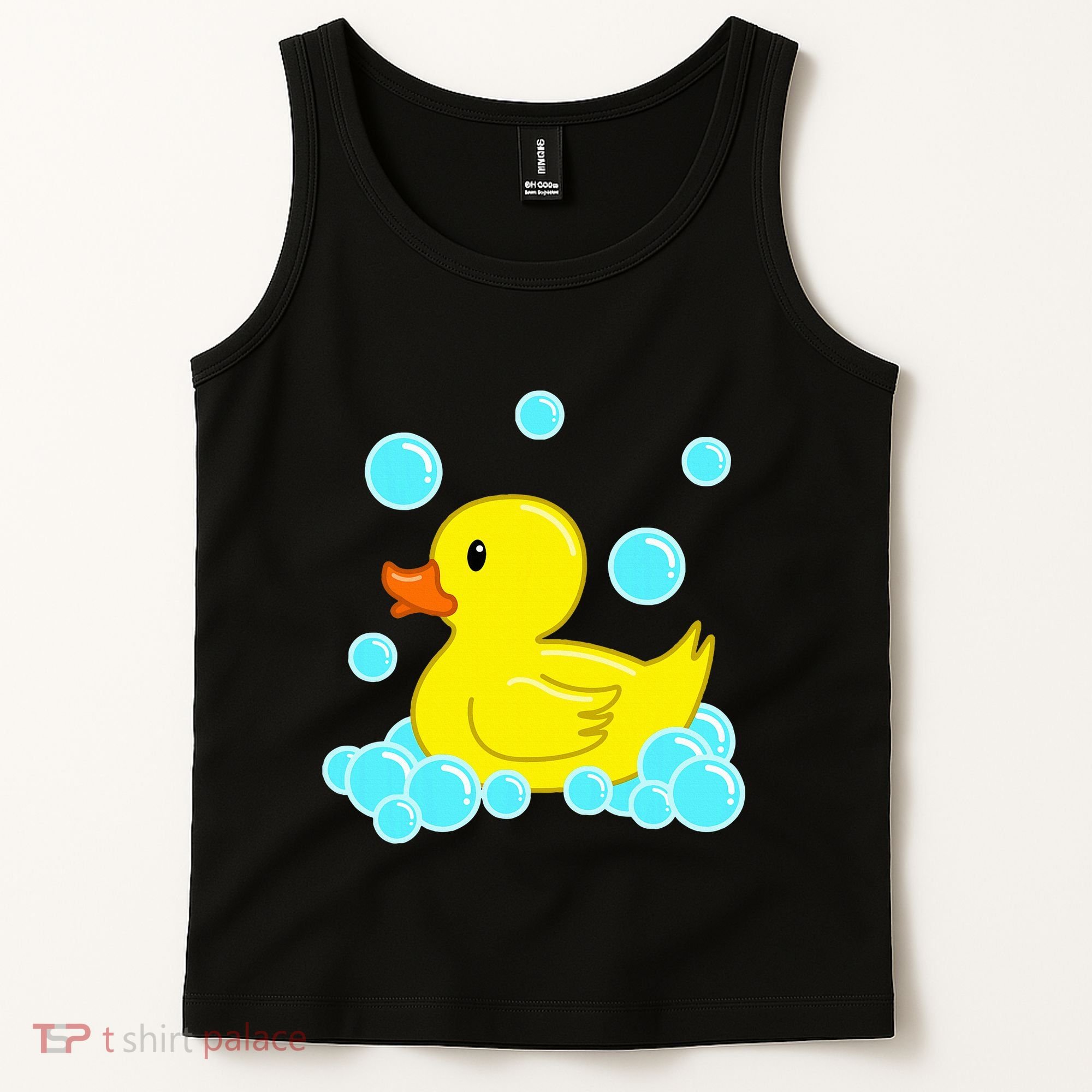 Cute Yellow Duck Duckie Bath Toys Rubber Ducky Tank Top