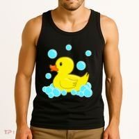 Cute Yellow Duck Duckie Bath Toys Rubber Ducky Tank Top thumb 3