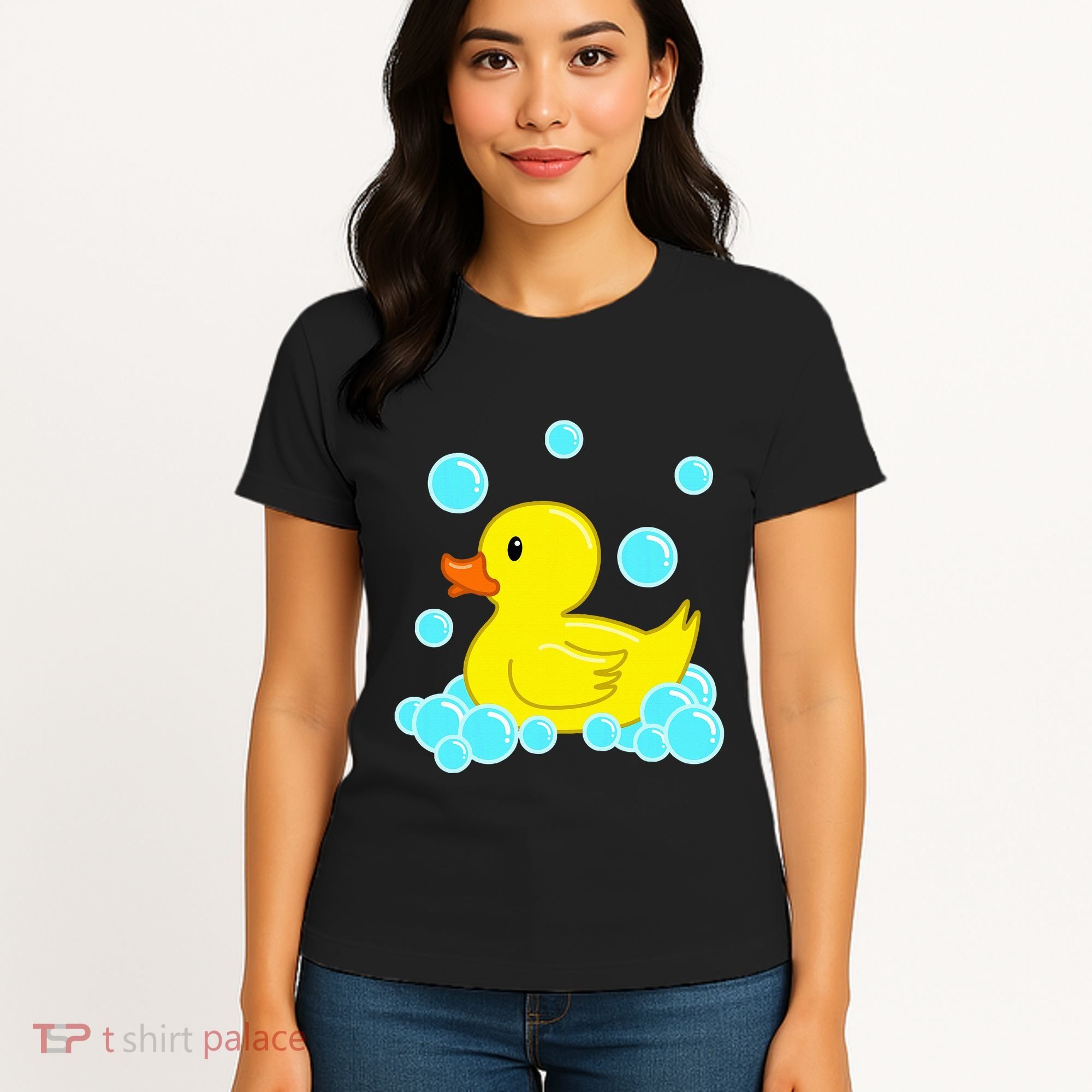 Cute Yellow Duck Duckie Bath Toys Rubber Ducky Women's T-Shirt