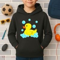 Cute Yellow Duck Duckie Bath Toys Rubber Ducky Kids Hoodie thumb 2