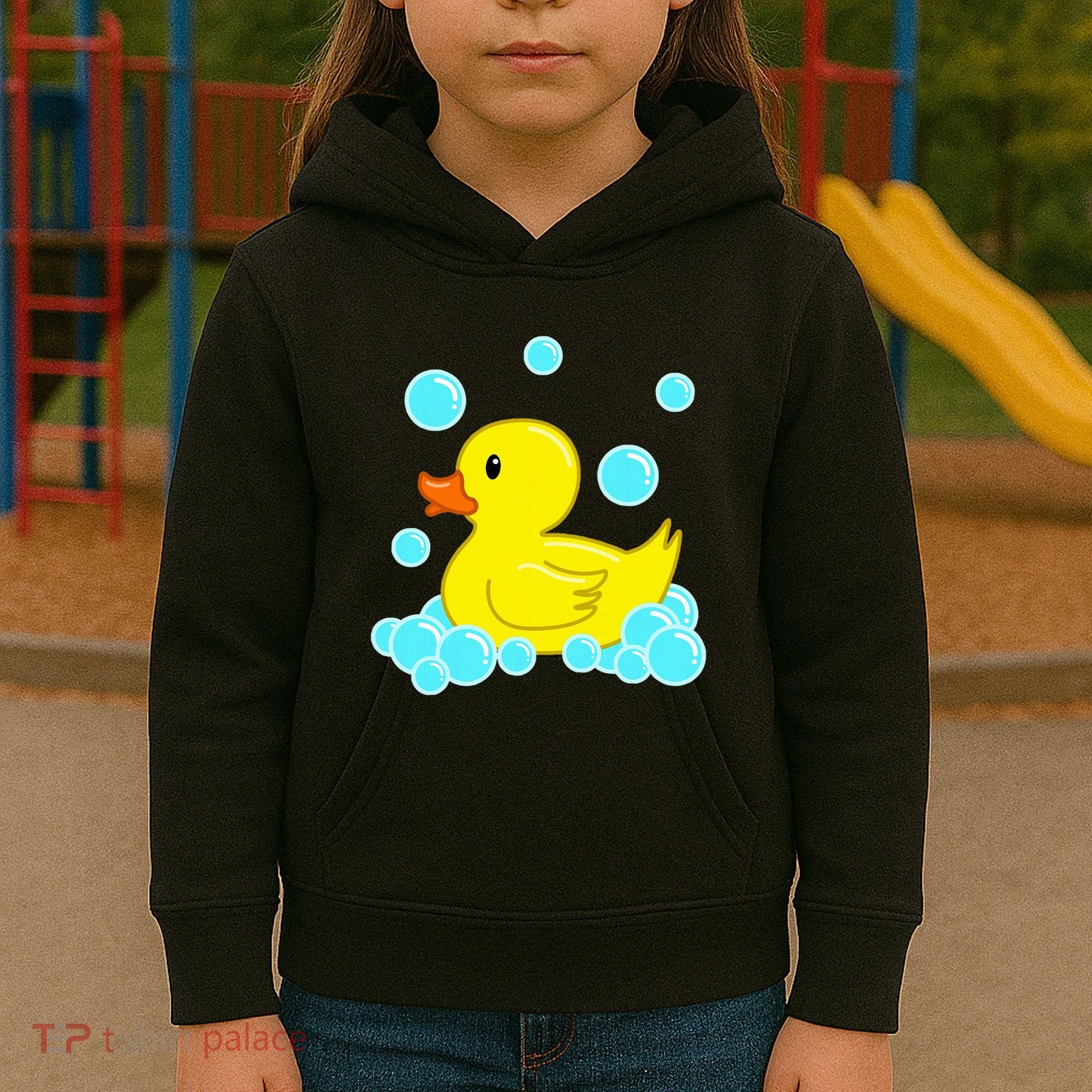 Cute Yellow Duck Duckie Bath Toys Rubber Ducky Kids Hoodie