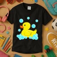 Cute Yellow Duck Duckie Bath Toys Rubber Ducky Kids T-Shirt thumb 3