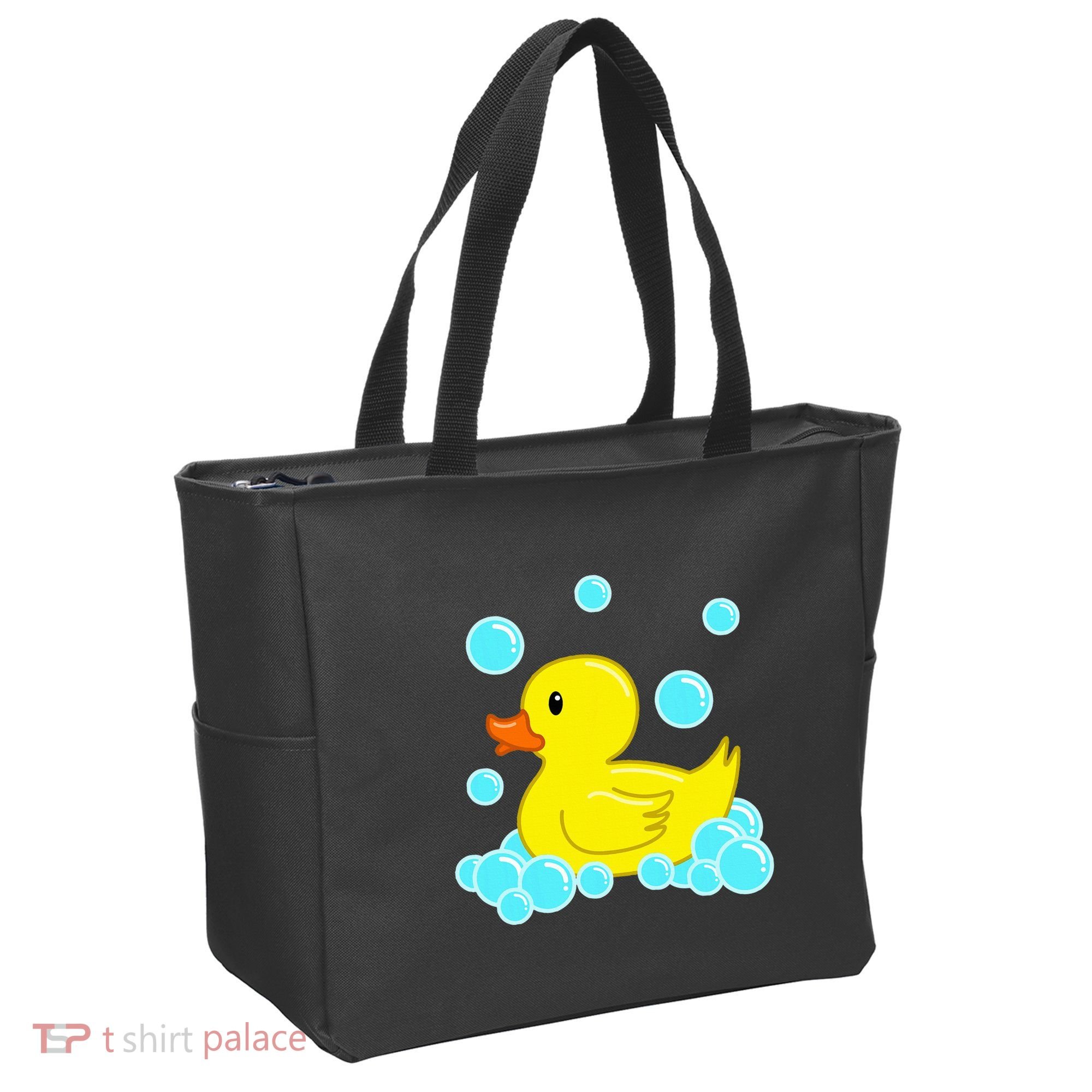 Cute Yellow Duck Duckie Bath Toys Rubber Ducky Tote Bag