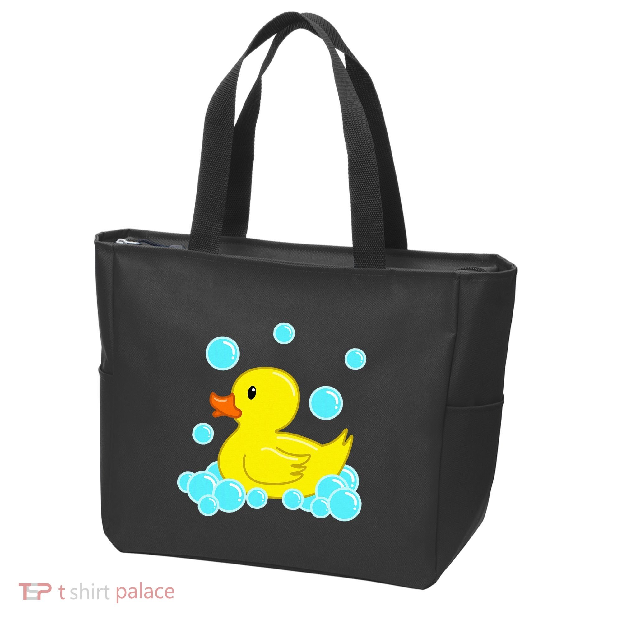 Cute Yellow Duck Duckie Bath Toys Rubber Ducky Tote Bag