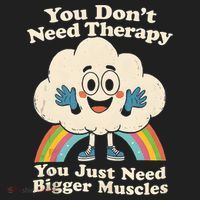 Cloud You Don't Need Therapy You Just Need Bigger Muscles  Hat thumb 2