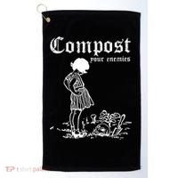 Compost Your Enemies Golf Towel thumb 0