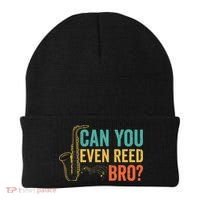 Can You Even Reed Bro Funny Saxophone Player Beanie thumb 0