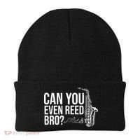 Can You Even Reed Bro Funny Saxophone Beanie thumb 0