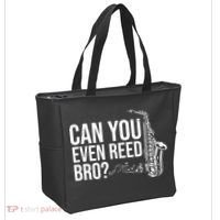 Can You Even Reed Bro Funny Saxophone Tote Bag thumb 2