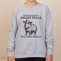 Capybara YouRe Either A Smart Fella Or A Fart Smella Women's Sweatshirt thumb 0