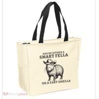 Capybara YouRe Either A Smart Fella Or A Fart Smella Tote Bag thumb 2