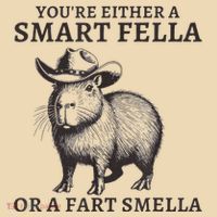 Capybara YouRe Either A Smart Fella Or A Fart Smella Tote Bag thumb 4