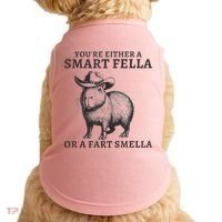 Capybara YouRe Either A Smart Fella Or A Fart Smella Doggie Tank thumb 0